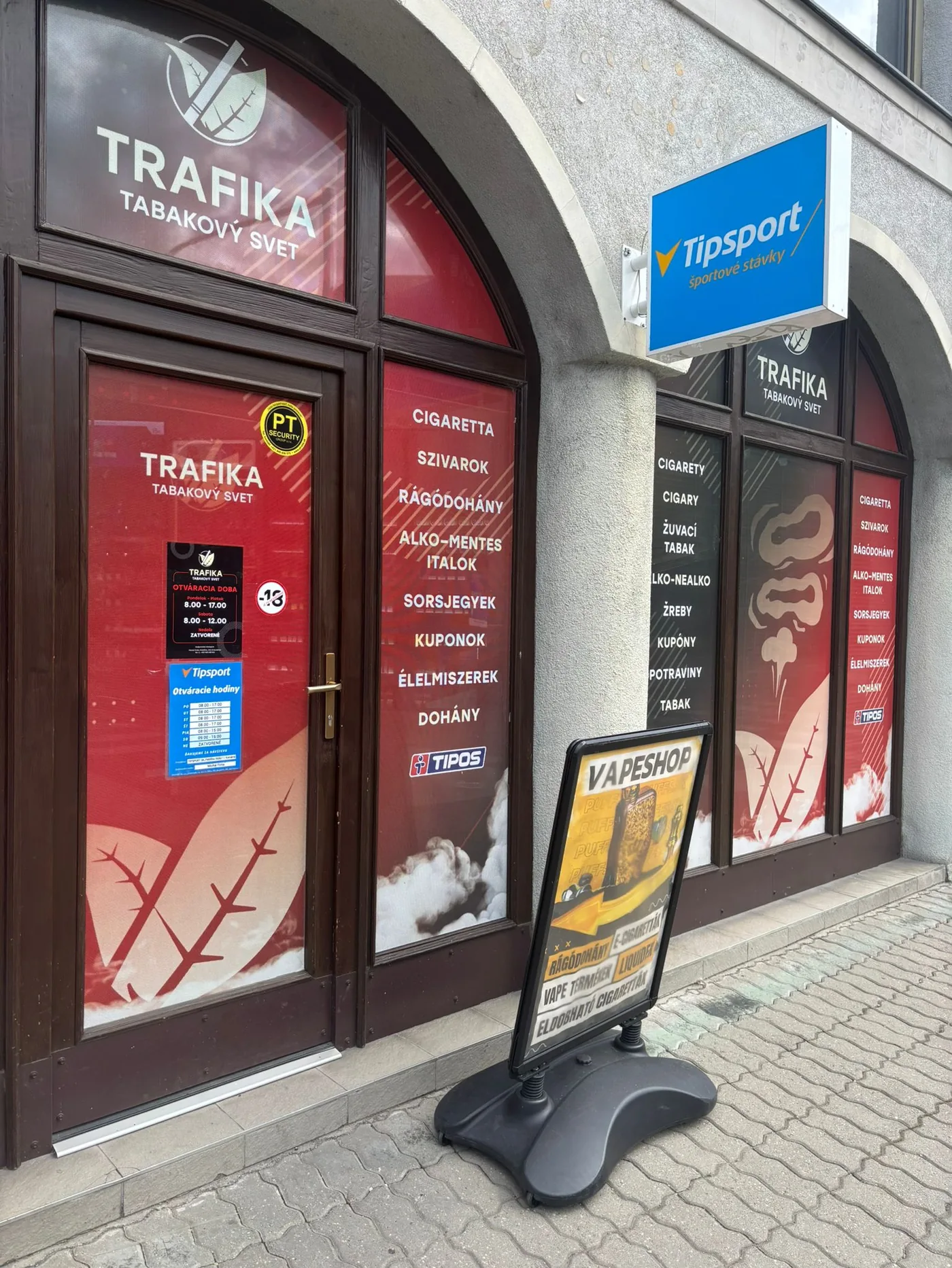 Vstup do predajne Trafika Komárno